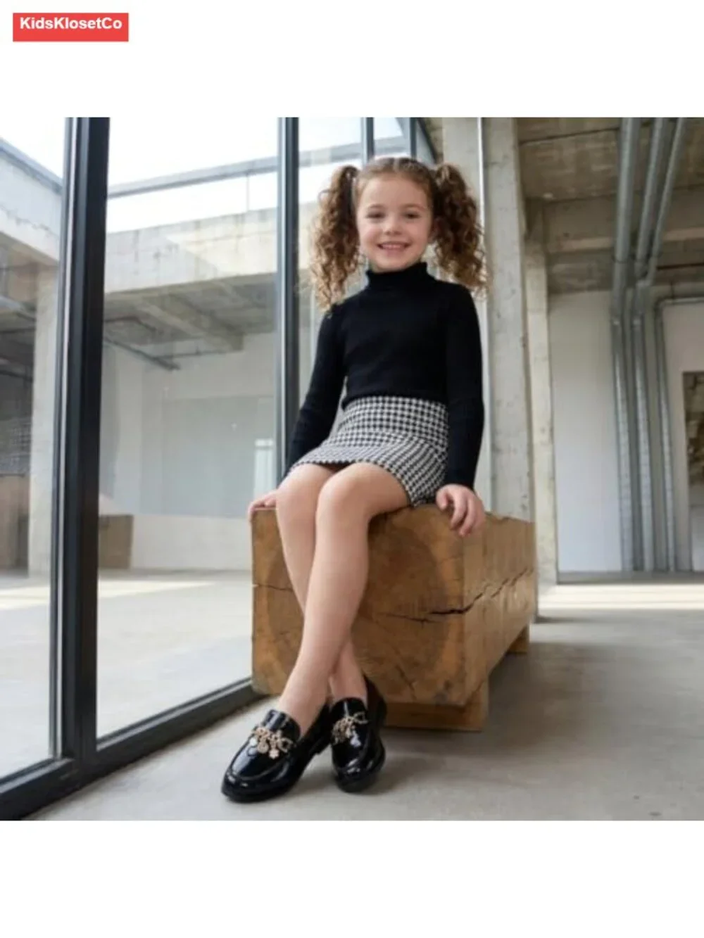 Kids Slip On Penny Loafers Faux Leather Charm Chain Dress Shoes